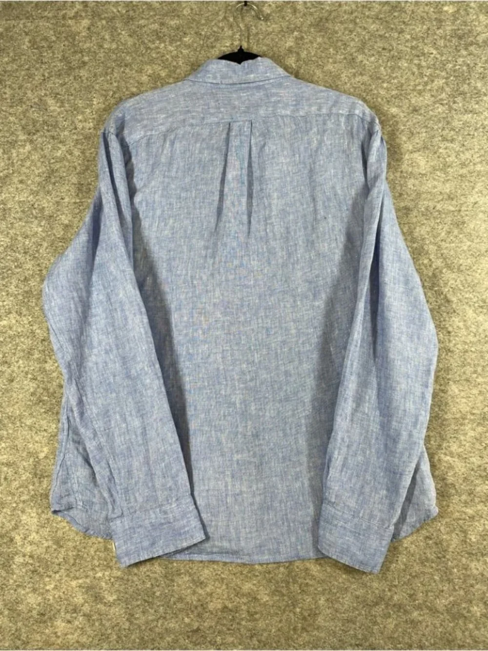 Banana Republic Linen Button Shirt Blue Medium Quiet Luxury Casual Summer